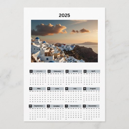 Schilderachtig Griekenland Uitzicht Kalender Programma (Voorkant)