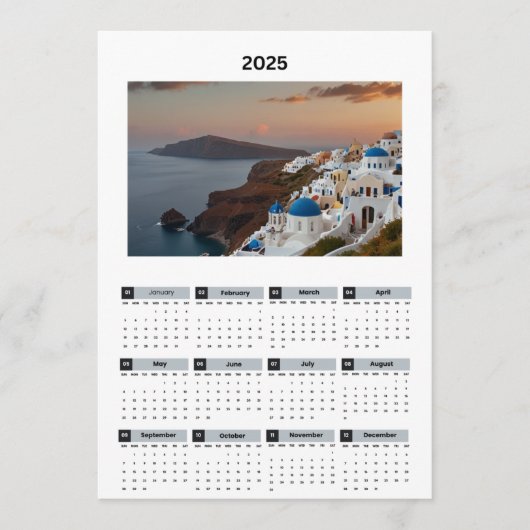 Schilderachtig Griekenland Uitzicht Kalender Programma (Voorkant)