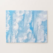 Schilderachtig Happy Sunny Clouds Achtergrond Legpuzzel (Horizontaal)