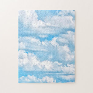 Schilderachtig Happy Sunny Clouds Achtergrond Legpuzzel