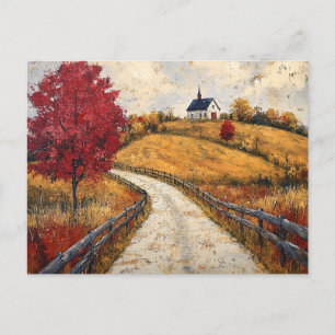 Schilderachtig herfstlandschap rustiek briefkaart