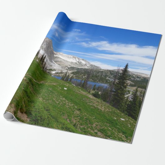 Schilderachtig Hiking Snowy Range Mountain Summit Cadeaupapier (Uitgerold)