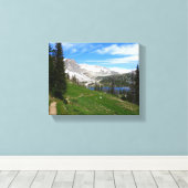 Schilderachtig Hiking Snowy Range Mountain Summit  Canvas Afdruk (Insitu (Houten vloer))