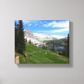 Schilderachtig Hiking Snowy Range Mountain Summit  Canvas Afdruk (Voorkant)