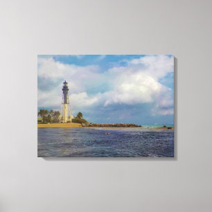 Schilderachtig Hillsboro Inlet Light Canvas Afdruk