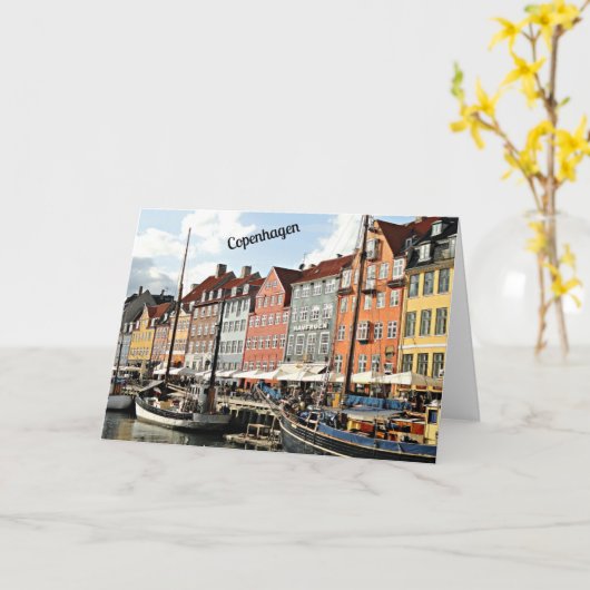 Schilderachtig kanaal in Kopenhagen Kaart (Gele Bloem)