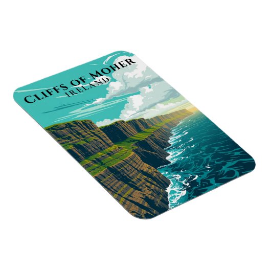 Schilderachtig kliffen van Moher Ireland Coastal S Magneet (Rechterzijde)
