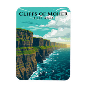 Schilderachtig kliffen van Moher Ireland Coastal S Magneet