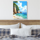 Schilderachtig kustlandschap canvas afdruk (Insitu (Slaapkamer))