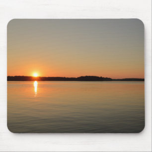 Schilderachtig Lake Sunset Reflections Natuur Foto Muismat
