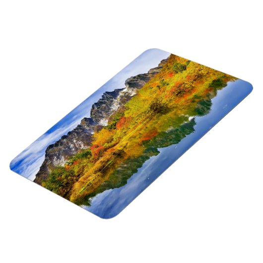 Schilderachtig landschap bos en bergen magneet (Linkerzijde)