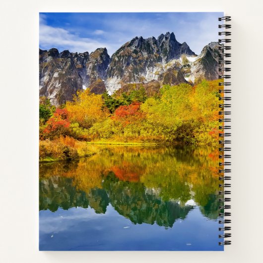 Schilderachtig landschap bos en bergen notitieboek (Achterkant)