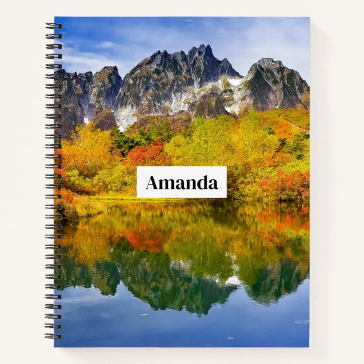 Schilderachtig landschap bos en bergen notitieboek (Voorkant)