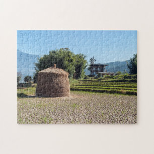 Schilderachtig landschap op het platteland van Bhu Legpuzzel