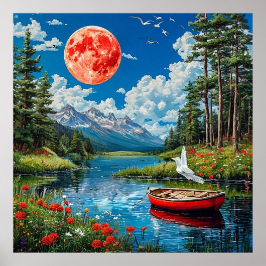 Schilderachtig landschap poster (Voorkant)