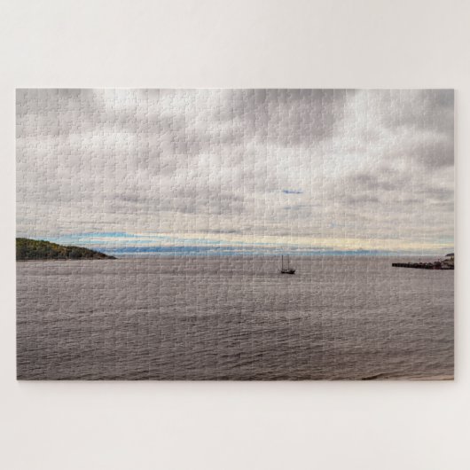 Schilderachtig landschap van de baai van Tadoussac Legpuzzel (Horizontaal)