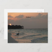 Schilderachtig landschap van de Malediven Briefkaart (Voorkant / Achterkant)