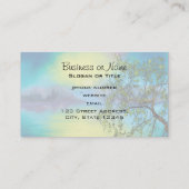 Schilderachtig landschap van het bergmeer visitekaartje (Achterkant)