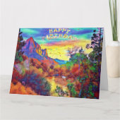 Schilderachtig landschap Verjaardag Kaart (Voorkant)