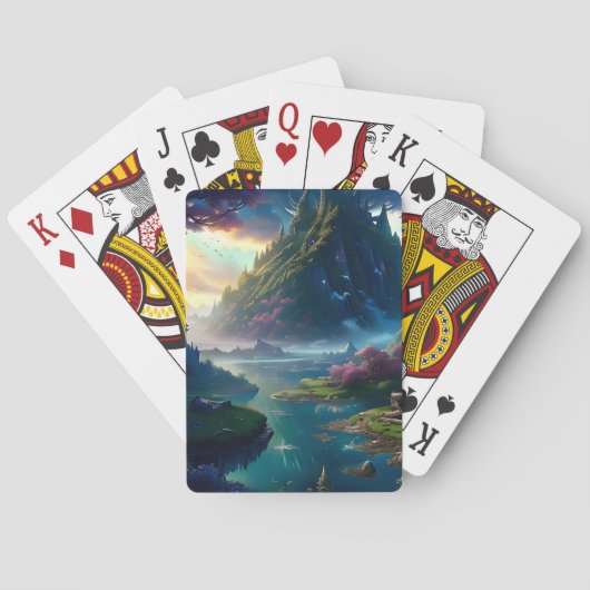 Schilderachtig Landschap Vier Pokerkaarten (Achterkant)