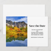 Schilderachtig Landschapsbergen Lake Forest bruilo Save The Date (Voorkant / Achterkant)