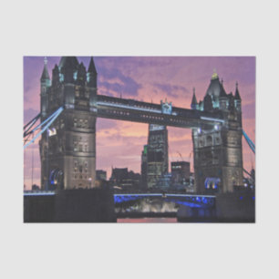 Schilderachtig London Tower Bridge-weefselpapier Tissuepapier