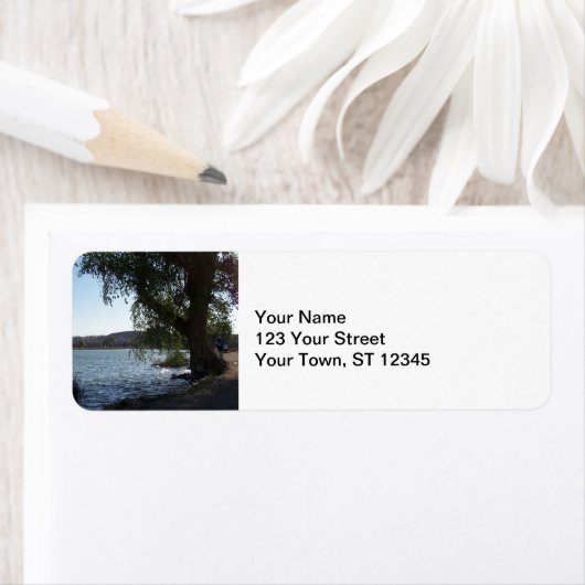 Schilderachtig meer etiket (Insitu)