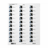 Schilderachtig meer etiket (Full Sheet)