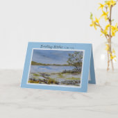 Schilderachtig meerlandschap kaart (Gele Bloem)