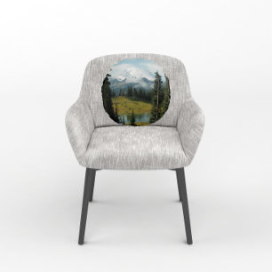 Schilderachtig Mount Rainier Landscape Rond Kussen