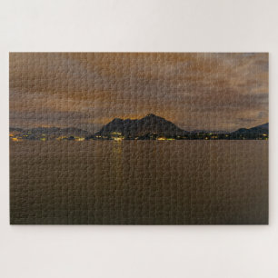 Schilderachtig nachtlandschap in het Italiaanse me Legpuzzel