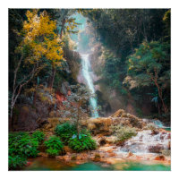 Schilderachtig Natuur Fantasy Waterfall
