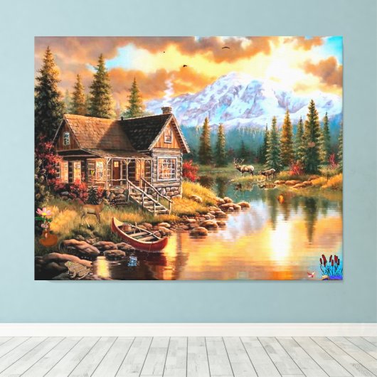 Schilderachtig Natuur Home Canvas Kunst (Insitu (Houten vloer))