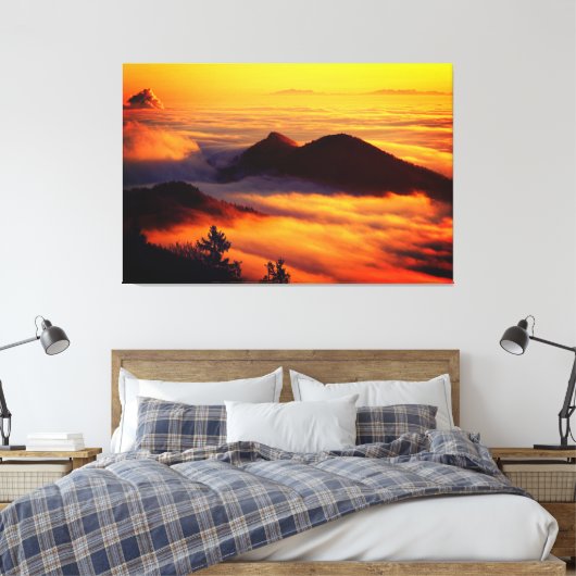 Schilderachtig Natuur Landschap Mountain Sunset Canvas Afdruk (Insitu (Slaapkamer))