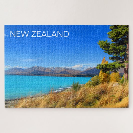 Schilderachtig Nieuw-Zeelands meer Legpuzzel (Horizontaal)