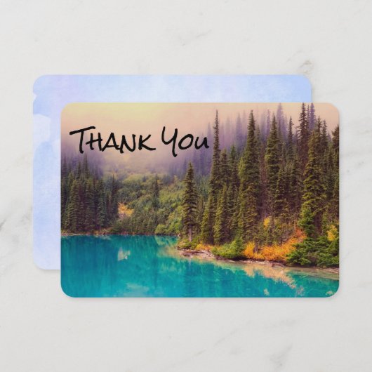 Schilderachtig noordelijk landschap Rustic Harteli Bedankkaart (Voorkant / Achterkant)