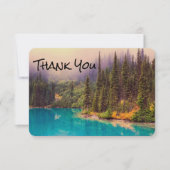 Schilderachtig noordelijk landschap Rustic Harteli Bedankkaart (Voorkant)