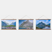 Schilderachtig Noors landschap Lofoten Hangend Wandkleed (Driedubbel)