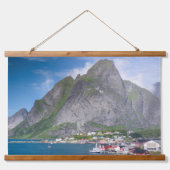 Schilderachtig Noors landschap Lofoten Hangend Wandkleed (Voorkant 2)