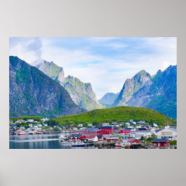 Schilderachtig Noors landschap Lofoten Poster