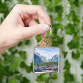 Schilderachtig Noors landschap Lofoten Sleutelhanger (Hand)