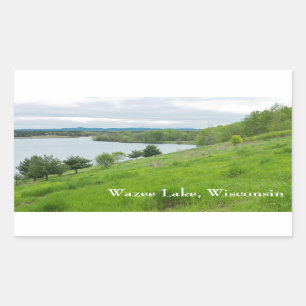 Schilderachtig overlook bij Wazee Lake Rechthoekige Sticker