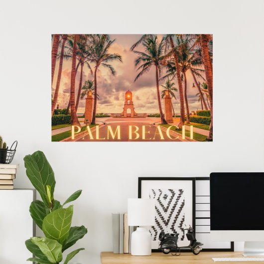 Schilderachtig palmknolroze huiduitslag poster (Thuiskantoor)