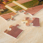 Schilderachtig palmstrand legpuzzel (Zijkant)