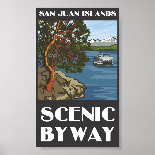 Schilderachtig Poster van San Juan-eilanden door d (Voorkant)
