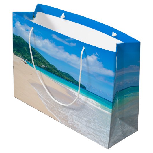 Schilderachtig proeffoto van Tropische Bestemming Groot Cadeauzakje (Achterkant Gekanteld)