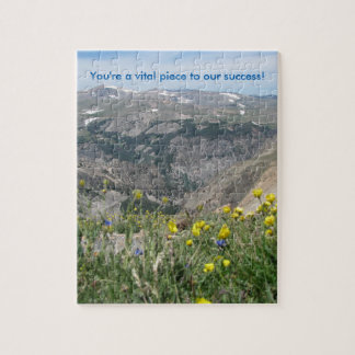 Schilderachtig puzzel in de bergen - "Je bent een 