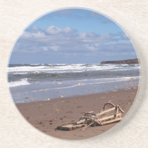 Schilderachtig reeks - PEI Beach Broken krester Tr Zandsteen Onderzetter