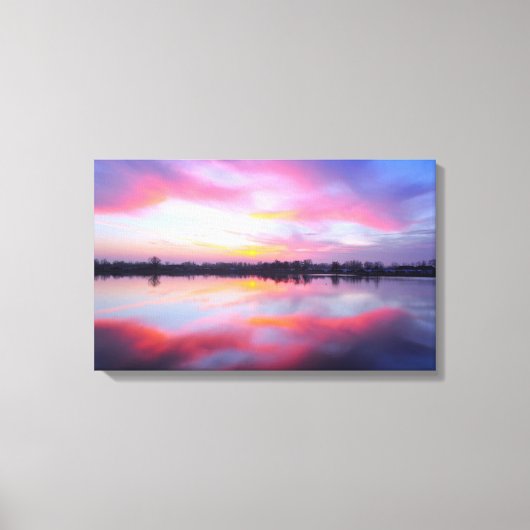 Schilderachtig roze landschap canvas afdruk (Voorkant)