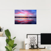 Schilderachtig roze landschap poster (Thuiskantoor)